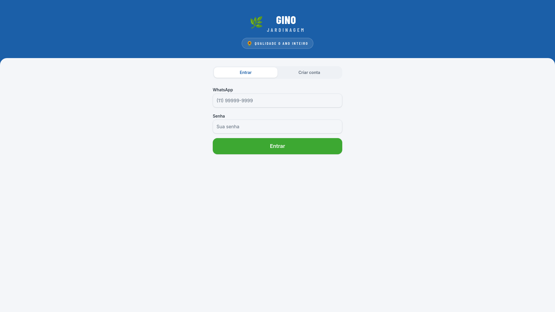 Painel de estoque e aprovações do app Gino Administração